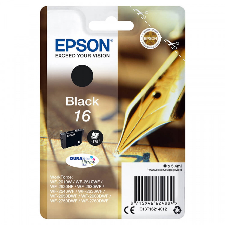 EPSON Musteet C13T16214012 16 Musta Crossword EPSON Musteet C13T16214012 16 Musta Crossword