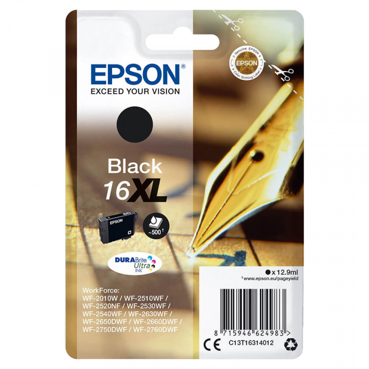EPSON Musteet C13T16314012 16XL Musta Crossword EPSON Musteet C13T16314012 16XL Musta Crossword