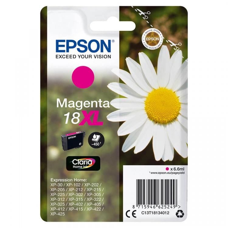 EPSON Musteet C13T18134012 18XL Magenta Daisy EPSON Musteet C13T18134012 18XL Magenta Daisy