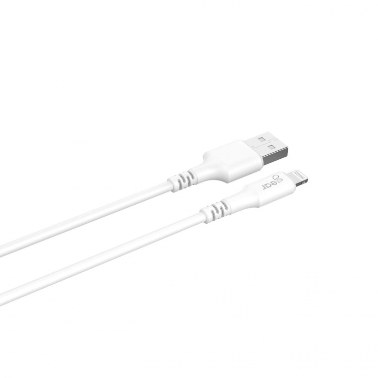 Gear Pyöreä latauskaapeli Lightning-USB-A:lle 0,3 m Valkoinen MFI Gear Pyöreä latauskaapeli Lightning-USB-A:lle 0,3 m Valkoinen MFI
