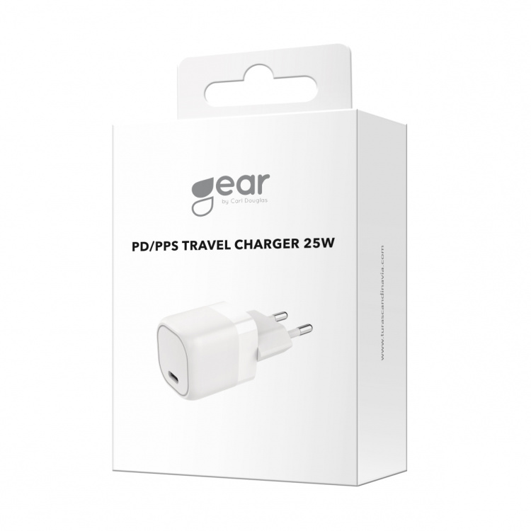 Gear Charger 220V 1xUSB-C PD/PPS 25W White