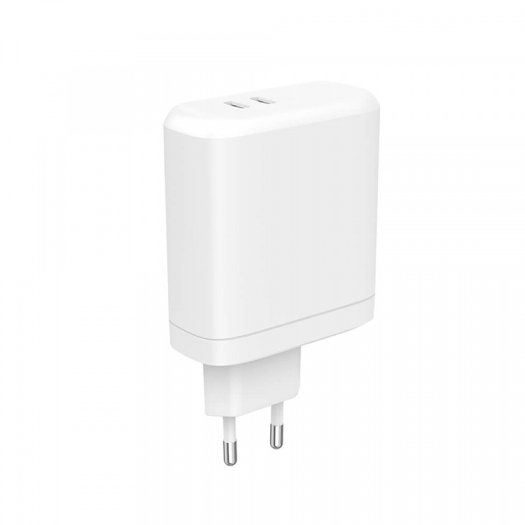GEAR Charger 220V 2xUSB-C White PD 60W (PD 30W+PD30W)