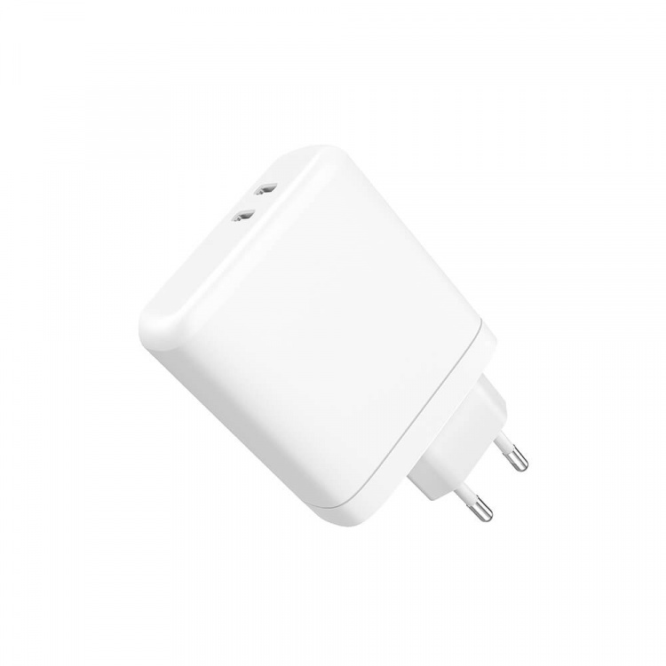 GEAR Charger 220V 2xUSB-C White PD 60W (PD 30W+PD30W)