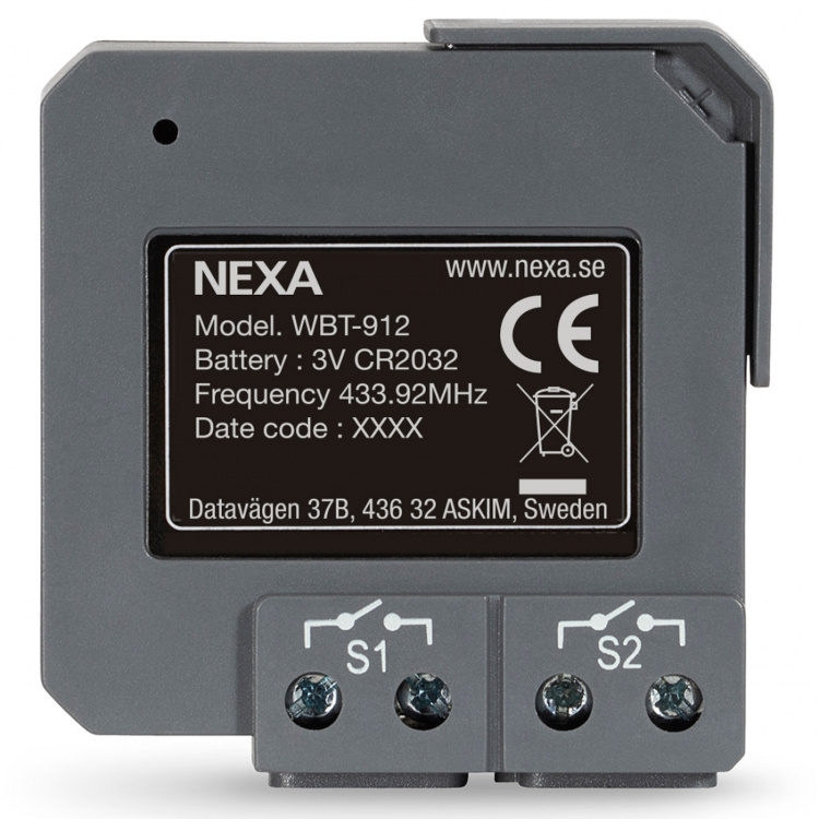 nexa WBT-912 2-kanals infälld sänd