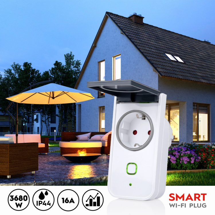 Alpina WiFi Outdoor Smart Plug 3680W + energiamittaus