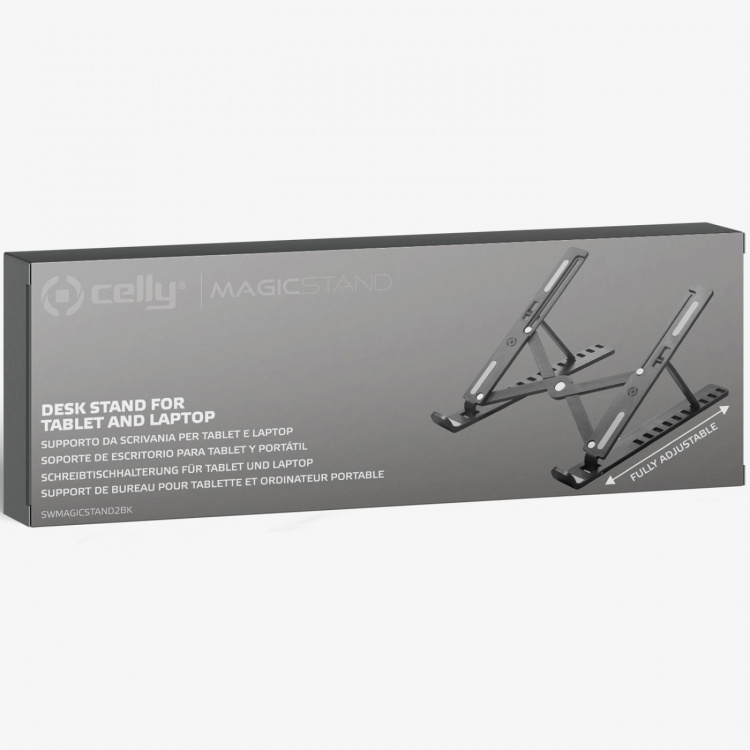 Celly SWMAGICSTAND2 Portabelt bordsstativ för laptop/surfplatta max 15,6 Celly SWMAGICSTAND2 Portabelt bordsstativ för laptop/surfplatta max 15,6