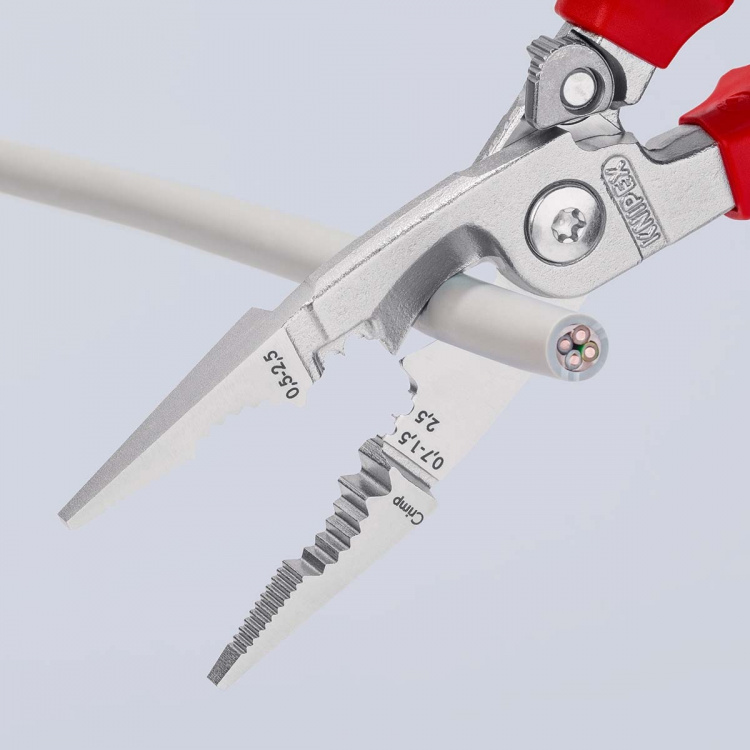 KNIPEX Linjapihdit kaapelileikkurilla, VDE:0.7...1.5 mm² 200 mm