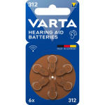 Varta Sinkki-Ilma Paristo PR41 Tyyppi 312 | 1.45 V DC | 6 - Läpipainopakkaus | Kuulolaite | Ruskea Varta Sinkki-Ilma Paristo PR41 Tyyppi 312 | 1.45 V DC | 6 - Läpipainopakkaus | Kuulolaite | Ruskea