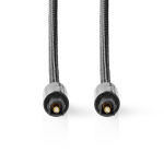 Nedis Optinen Audiokaapeli | TosLink uros | TosLink uros | 5.00 m | Pyöreä | Punottu | Gun Metal Harmaa | Laatikko kannella ja ikkunalla Nedis Optinen Audiokaapeli | TosLink uros | TosLink uros | 5.00 m | Pyöreä | Punottu | Gun Metal Harmaa | Laatikko kannella ja ikkunalla