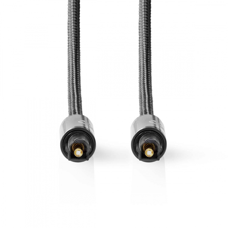 Nedis Optinen Audiokaapeli | TosLink uros | TosLink uros | 5.00 m | Pyöreä | Punottu | Gun Metal Harmaa | Laatikko kannella ja ikkunalla Nedis Optinen Audiokaapeli | TosLink uros | TosLink uros | 5.00 m | Pyöreä | Punottu | Gun Metal Harmaa | Laatikko kannella ja ikkunalla