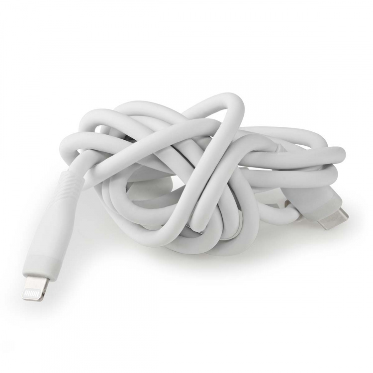 Nedis Lightning Kaapeli | USB 2.0 | Apple Lightning 8-Pin | USB-C™ Uros | 480 Mbps | Niklattu | 1.50 m | Pyöreä | Silikoni | Valkoinen | Laatikko