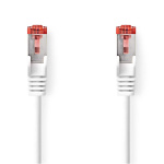 Nedis CAT6a verkkokaapeli | S/FTP | RJ45 uros | RJ45 uros | 1.00 m | Snagless | Pyöreä | LSZH | Valkoinen | Laatikko