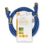 Nedis CAT5e verkkokaapeli | SF/UTP | RJ45 uros | RJ45 uros | 2.00 m | Pyöreä | PVC | Sininen | Label