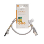 Nedis CAT5e verkkokaapeli | SF/UTP | RJ45 uros | RJ45 uros | 0.50 m | Pyöreä | PVC | Harmaa | Label
