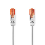 Nedis CAT6 Verkkokaapeli | RJ45 uros | RJ45 uros | U/UTP | 0.50 m | Pyöreä | PVC | Harmaa | Label