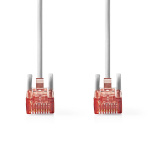 Nedis CAT6 Verkkokaapeli | RJ45 uros | RJ45 uros | U/UTP | 0.50 m | Pyöreä | PVC | Harmaa | Label