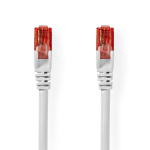 Nedis CAT6 Verkkokaapeli | RJ45 uros | RJ45 uros | U/UTP | 1.00 m | Pyöreä | PVC | Valkoinen | Label