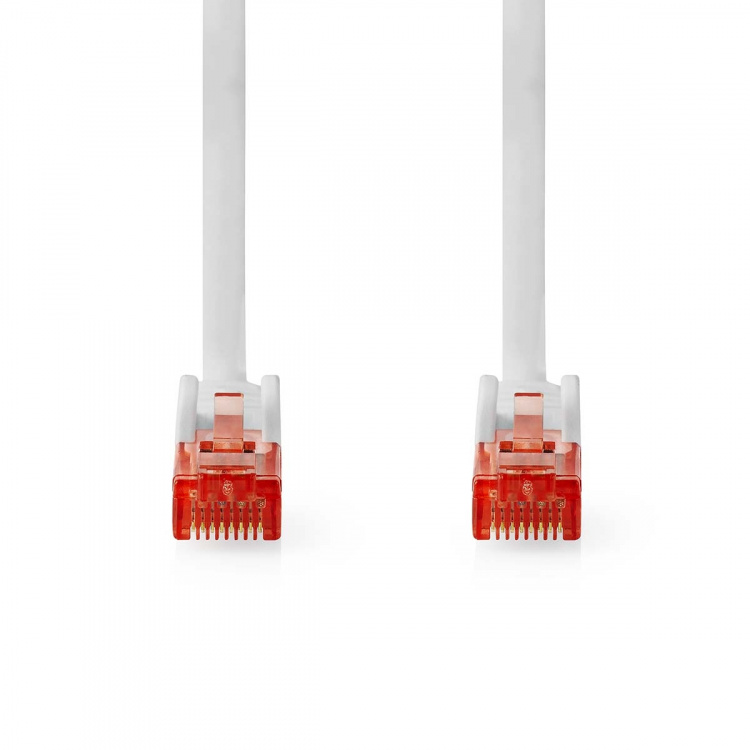 Nedis CAT6 Verkkokaapeli | RJ45 uros | RJ45 uros | U/UTP | 1.00 m | Pyöreä | PVC | Valkoinen | Label