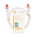 Nedis CAT6 Verkkokaapeli | RJ45 uros | RJ45 uros | U/UTP | 1.00 m | Pyöreä | PVC | Valkoinen | Label
