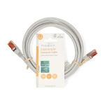 Nedis CAT6 Verkkokaapeli | RJ45 uros | RJ45 uros | SF/UTP | 2.00 m | Pyöreä | PVC | Harmaa | Label Nedis CAT6 Verkkokaapeli | RJ45 uros | RJ45 uros | SF/UTP | 2.00 m | Pyöreä | PVC | Harmaa | Label