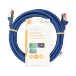Nedis CAT6 Verkkokaapeli | RJ45 uros | RJ45 uros | S/FTP | 3.00 m | Pyöreä | LSZH | Sininen | Label