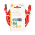 Nedis CAT6 Verkkokaapeli | RJ45 uros | RJ45 uros | S/FTP | 1.00 m | Pyöreä | LSZH | Punainen | Label Nedis CAT6 Verkkokaapeli | RJ45 uros | RJ45 uros | S/FTP | 1.00 m | Pyöreä | LSZH | Punainen | Label