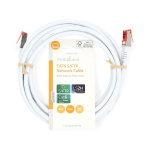 Nedis CAT6 Verkkokaapeli | RJ45 uros | RJ45 uros | S/FTP | 3.00 m | Pyöreä | LSZH | Valkoinen | Label Nedis CAT6 Verkkokaapeli | RJ45 uros | RJ45 uros | S/FTP | 3.00 m | Pyöreä | LSZH | Valkoinen | Label