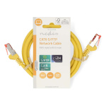 Nedis CAT6 Verkkokaapeli | RJ45 uros | RJ45 uros | S/FTP | 1.00 m | Pyöreä | LSZH | Keltainen | Label