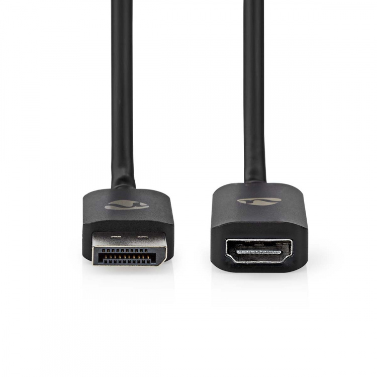 Nedis DisplayPort-sovitin | DisplayPort uros | HDMI™ Ulostulo | 8K@30Hz | Niklattu | Suora | 0.20 m | Pyöreä | TPE | PVC | Musta | Kirjekuori