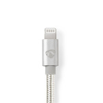 Nedis Lightning Kaapeli | USB 2.0 | USB-C™ Uros | Apple Lightning 8-Pin | 480 Mbps | Kullattu | 2.00 m | Pyöreä | Nailon / Punottu | Alumiini | Laatikko kannella ja ikkunalla