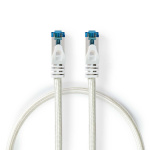 Nedis CAT6a verkkokaapeli | S/FTP | RJ45 uros | RJ45 uros | 2.00 m | Snagless | Pyöreä | Punottu / PVC | Hopea | Laatikko kannella ja ikkunalla