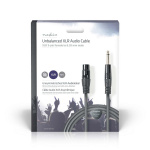 Nedis Balansoimaton Audiojohto | XLR 3-Pin naaras | 6.35 mm uros | Niklattu | 10.0 m | Pyöreä | PVC | Tummanharmaa | Pakkaus