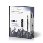 Nedis Balansoimaton Audiojohto | XLR 3-Pin naaras | 6.35 mm uros | Niklattu | 10.0 m | Pyöreä | PVC | Tummanharmaa | Pakkaus