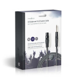Nedis Balansoimaton Audiojohto | XLR 3-Pin naaras | 6.35 mm uros | Niklattu | 10.0 m | Pyöreä | PVC | Tummanharmaa | Pakkaus