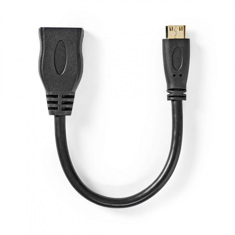 Nedis High Speed HDMI ™ Kaapeli Ethernet | HDMI™ Mini | HDMI™ Ulostulo | 4K@30Hz | 10.2 Gbps | 0.20 m | Pyöreä | PVC | Musta | Laatikko Nedis High Speed HDMI ™ Kaapeli Ethernet | HDMI™ Mini | HDMI™ Ulostulo | 4K@30Hz | 10.2 Gbps | 0.20 m | Pyöreä | PVC | Musta | Laatikko
