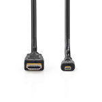 Nedis High Speed ​​HDMI ™ Kaapeli Ethernet | HDMI™ liitin | HDMI™ Micro | 4K@30Hz | 10.2 Gbps | 1.50 m | Pyöreä | PVC | Musta | Label