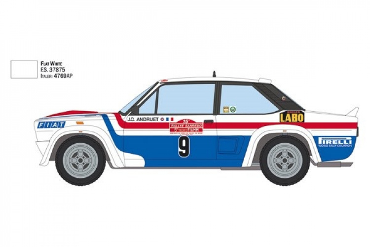 ITALERI 1:24 Fiat 131 Abarth 1977 San Remo Rally Winner