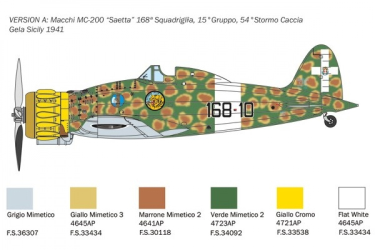 ITALERI 1:48 Macchi MC 200 Saetta ITALERI 1:48 Macchi MC 200 Saetta