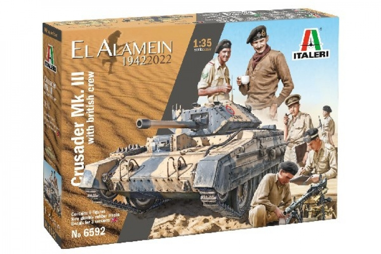 ITALERI 1:35 Crusader Mk.III & British Tank Crew ITALERI 1:35 Crusader Mk.III & British Tank Crew