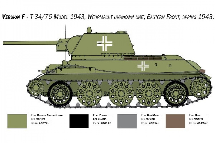 ITALERI 1:35 T-34/76 Model 1943 (premium edition) ITALERI 1:35 T-34/76 Model 1943 (premium edition)