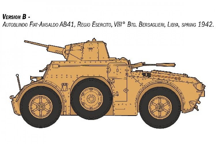 ITALERI 1:35 AB 41 with Bersaglieri Italian Infantry ITALERI 1:35 AB 41 with Bersaglieri Italian Infantry