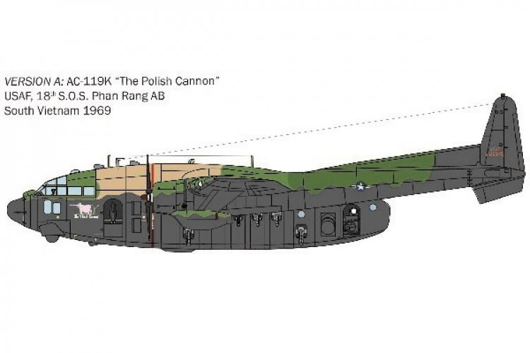 Italeri 1:72 AC-119K Stinger