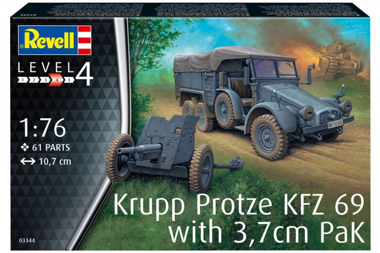 Revell Krupp Protze KFZ 69 with 3,7cm Pak 1:76 Revell Krupp Protze KFZ 69 with 3,7cm Pak 1:76
