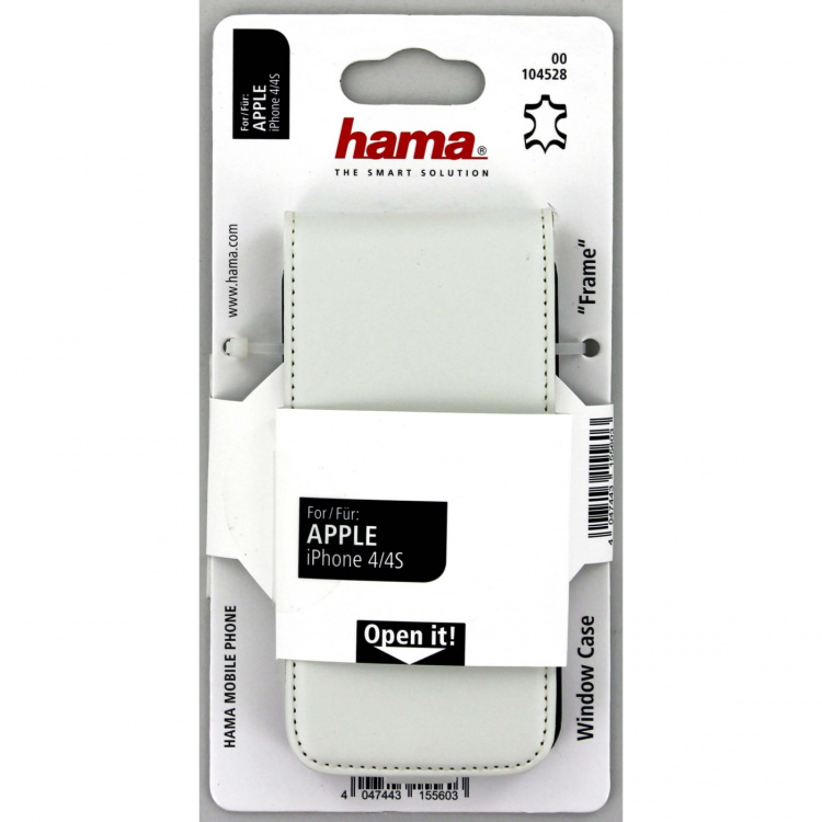 Hama iPhone 4s Mobile Laukku Flip-Front Valk Nahkaa