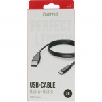 HAMA Charging Cable USB-A to USB-C Black 3.0m HAMA Charging Cable USB-A to USB-C Black 3.0m