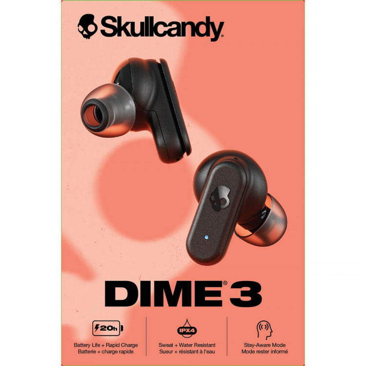 SKULLCANDY Headphone Dime 3 True Wireless In-Ear Black SKULLCANDY Headphone Dime 3 True Wireless In-Ear Black