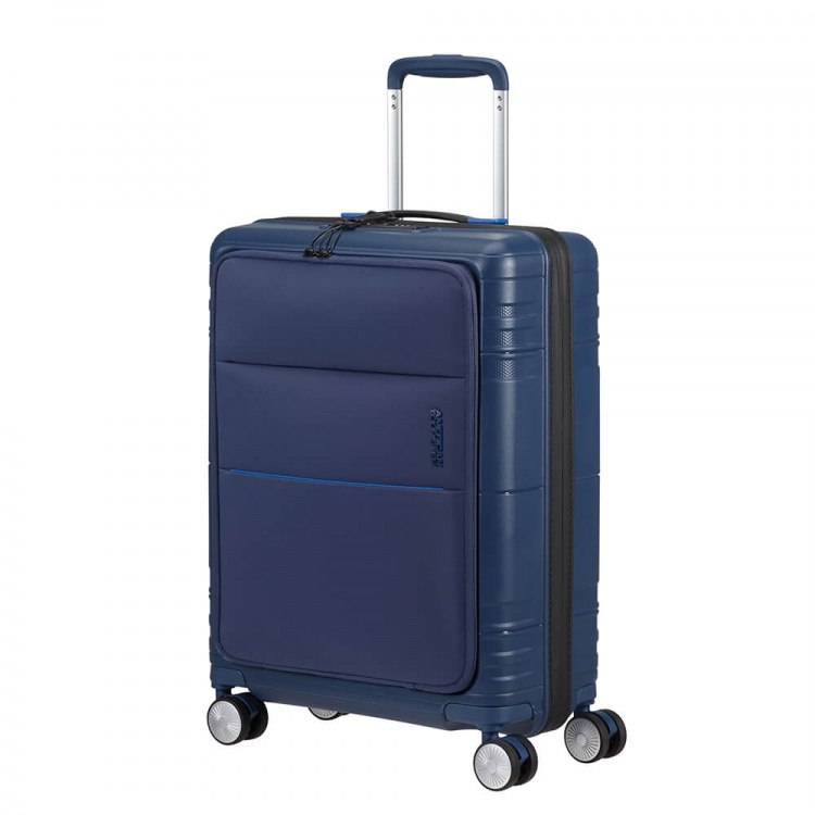 AMERICAN TOURISTER Hello Cabin Spinner 55 Front Pocket Navy AMERICAN TOURISTER Hello Cabin Spinner 55 Front Pocket Navy