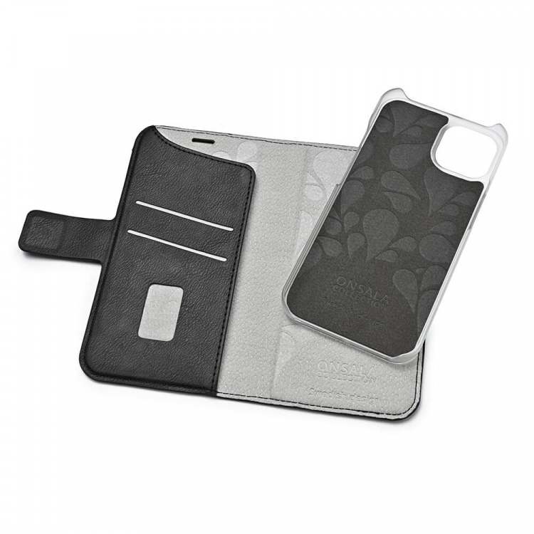 ONSALA Eco Wallet 2 card Recycled MagSerie iPhone 15 Plus Black ONSALA Eco Wallet 2 card Recycled MagSerie iPhone 15 Plus Black