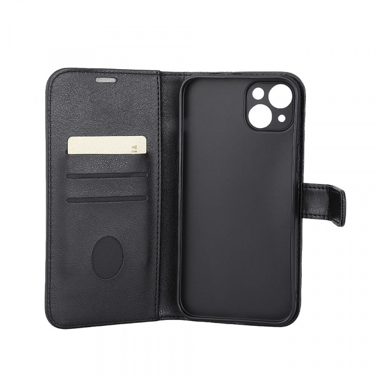RADICOVER Flipcov Anti Radiation RFID 3 card MagS iPhone 15 Plus Black PU
