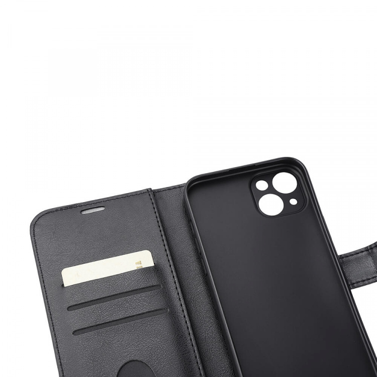 RADICOVER Flipcov Anti Radiation RFID 3 card MagS iPhone 15 Plus Black PU